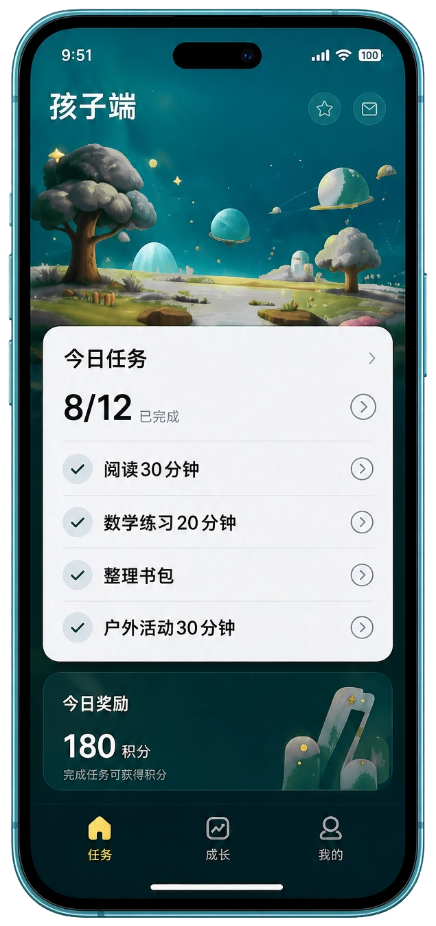 孩子端应用示意